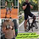 Neer 3 Pack Men's Short Sleeve Workout Hoodies, 3-Color, Large