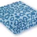 Blue Heart Blanket for Living Room - Cozy Blanket for Women, Twin Blanket for Bed 60x80 Inches
