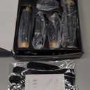 5 in 1 Blow Dryer Brush, Upgrade Hair Dryer Brush Air Curler Air Curling Wrap Styler, Detachable Hot Air Brush Negative Ion Curling Brush Iron, Hair Styling Tools for Drying Curling Straightening (Black Gold)