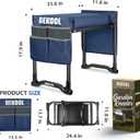 Garden Kneeler and Seat with Upgraded Wide & 3" Thick Kneeling Pad, Heavy Duty Garden Stool with 2 Large Tool Bags, Portable Bench for Weeding, Gardening Gifts for Women, Men, Seniors, Blue