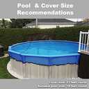 21-Feet Round Leaf Net Cover for Above Ground Pools, Fits 18 Round Pool, Works Well with Solar Covers, Keeps Leaves Out of Your Pool- 21ft Blue