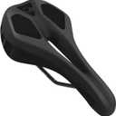 FIFTY-FIFTY Mountain Bike Seat, Comfortable Memory Foam Bicycle Seat, Lightweight Waterproof Bicycle Saddle for Men and Women, Compatible with MTB, Road Bike, E-MTB