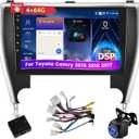 [4+64G] for Toyota Camry 2015 2016 2017 Upgrade Stereo - 10.1 inch IPS Toushscreen Android 13 Radio - Wireless Carplay and Android Auto, Custom Homepage, WiFi, GPS, Multi-Functions + AHD Backup Camera