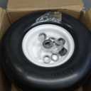 13x5.0-6 Lawn Mower Tires Flat Free, 3/4" Bore ID, 13x5-6 Zero Turn Mower Front Tires, 13x5x6 Solid Rubber Riding Lawn Mower Front Tire and Wheel, 3.25"-5.9" Centered Hub (2 Pack)