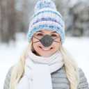 NUOBESTY Handwoven Nose Warmer Breathable Nose Cover for Men Women Antifreeze Nasal Mask to Keep Warm During Skiing Running and Outdoor Activities Grey