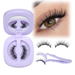Lanflower Magnetic Eyelashes with Applicator Natural Magnetic Lashes Wispy False Eyelashes with Magnets Fairy Eyelashes No Need Glue Manga Lashes