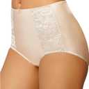 Bali Double Support, Women's Cool Comfort Underwear, Full Coverage Brief Panty (Beige, XXL)