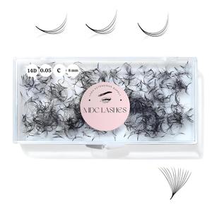 500 Promades Eyelash Fans| 5D-20D, 0.03-0.05-0.07 Thickness, C/CC/D Curls, 8-18mm| Volume Lash Extensions Premade Lash Fans Pro Pre Made False Eyelashes Pestaas Pelo A Pelo(10D-0.07-C-10)