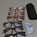 BLOEXCLU 6 Pack Reading Glasses for Men Sports Style Blue Light Blocking Readers with Spring Hinge Women Eyeglasses 1.50