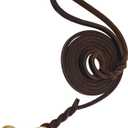 Leather Dog Leash - 6Ft x 3/8" Braided Leather Dog Training Leash, Heavy Duty Dog Leashes with Rotating Clasp, Soft Leather Dog Leash Large Dogs for Medium and Small Dogs (6Ft x 3/8")