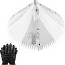 18.5 inch Squirrel Baffle for Bird Feeder Pole - Dynamic Steel Spring-Loaded Wobble Defense, Metal Buckle
