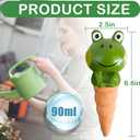 4PCS Terracotta Self Watering Spikes, Frog Shaped Self Watering Globes, Slow Release Self Watering Planter Insert, Plant Watering Globes for Indoor and Outdoor Plants