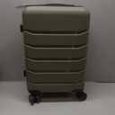 OLIXIS 20 Inch Carry-On Luggage, Hardside Suitcase with Spinner Wheels, Lightweight ABS Hard Shell Travel Luggage, TSA Approved Lock, Expandable Small Suitcase for Business & Travel–Olive Green