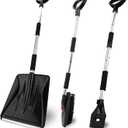 OCGIG 3-in-1 Portable Snow Shovel Kit with Ice Scraper and Snow Brush, Emergency Collapsible Design Snow Remover Set for Garden, Camping, Car, Trucks and Other Outdoor Activities