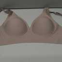 Deep V Bra Low Cut Sexy Push Up Bralettes for Women Padded Comfy Smoothing Wireless Lifting Bras Seamless Bralette (L)