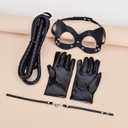Women Half Face Cat Mask Costume Accessories Halloween Masquerade Props (Black)