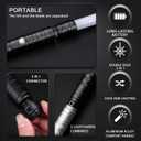 Oomyeh Lightsaber, Dueling Lightsaber with Alloy Handle, 15 RGB Colors & 6 Sound Effects, 4 Modes Detachable Light Saber, USB Rechargeable for Kids & Adults, Ideal Birthday Christmas, Medium