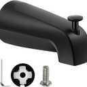 Enhon Slip On Diverter Tub Spout Compatible with Kohler GP85556, Bathroom Shower Bathtub Faucet Spout Replacement Fits 1/2'' Copper Water Tube, 5/32'' Hex Wrench Included (Matte Black,1 Pack)