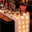 71 X 18 Inches Christmas LED Snow Blanket with Lights, Fake Snow Blanket for Christmas Village Display, Table, Tree