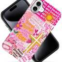 Case for iPhone 16,Collage Bible Verse Jesus Phone Case Slim Silicone Shockproof Cover for Girls Women（Frosted & Durable）
