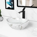 Tysun Oval Vessel Sink, 16'' x 13'' Oval Bathroom Sink, Modern Above Counter White Porcelain Ceramic Bathroom Vessel Sink Bowl