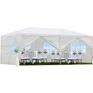 10' X 20' Outdoor Wedding Party Tent Canopy Tent with 6 Removable Sidewalls, Heavy Duty Waterproof Gazebo Patio Shelter for BBQ Camping Party Cater Events 10' X 20' Outdoor Wedding Party Tent Canopy Tent with 6 Removable Sidewalls, Heavy Duty Waterproof Gazebo Patio Shelter for BBQ Camping Party Cater Events