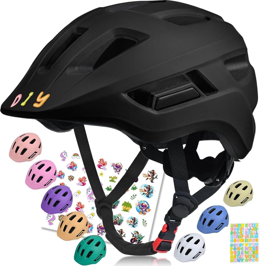 Toddler Helmets 2-4 Years 3-5 5-8 Kids Bike Helmet for Toddlers Age 1-3 Baby Bike Helmet Adjustable Lightweight Cycling Bicycle (Black)