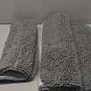 BOANKODU Bathroom Rugs Sets 2 Piece, Ultra Soft Absorbent Bath mat Chenille Bathroom Rug, Antiskid Bath mats Washable Bathroom mat (20x32 inch + 16x24 inch) Light Gray