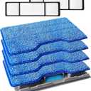KEEPOW Reusable Mop Pads Refills Compatible with Shark VACMOP VM252 VM200 VM401 VM180 VM252GN VC205 VM250 Cordless Hard Floor Vacuum Mop, VMP30 Compatible with VACMOP Replacement Pads, 4+2+1 Pack