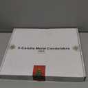 5-Candle Metal Candelabra Candlestick Holders - Tall Candle Holder Wedding Event - Dinner Candle Stand, Brass Gold