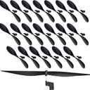 Libima 20 Pcs Plastic Propeller for Stem Activities 7.1 Inches Fold Resistant Propeller Blades with Rubber Band Hooks for Airplanes and Helicopters from Research Institution, Black