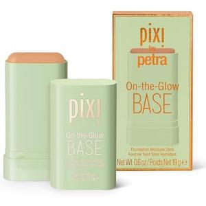 Pixi Beauty On-the-Glow Base| Tinted Moisturizer Foundation Stick | Warm: Medium, golden shade| 0.6 oz / 19g