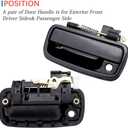 IRONTEK 1 Pair Outside Door Handle FITS 1995-2004 Toyota Tacoma Exterior Driver and Passenger Side Door Hand for 1995-2004 Toyota Tacoma 6922035020 6921035020 (Pair) (Left+Right)