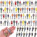 100 Pcs Mini People Figurines 1: 30 Scale Tiny People Model Miniature Sitting and Standing Little Plastic Figurines for Miniature Scenes