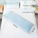 1 MIDDLE ONE Body Pillow, Memory Foam Body Pillows for Adults Sleeping, Long Pillow for Bed, Big Large Firm Full Body Pillow for Side Sleeper, 20x54 Inch, Light Blue