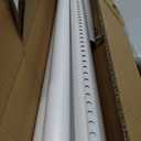 White Tension Curtain Rod 51-165In, Long Adjustable Tension Rods No Drilling for Window or Bathroom, Outdoor Curtain Rods for Patio, Easy to Install, Never Rust, Rod Diameter 1.26 Inches-White