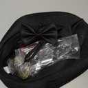 1920s Mens Costume Accessories Outfit Set Gangster Roaring 20s Costumes for Gatsby Party (Black)