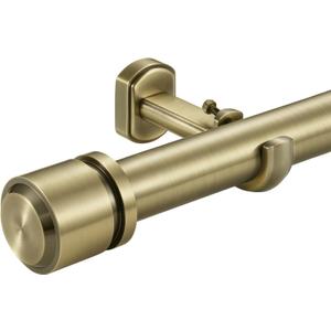 1 1/8 Inch Diameter Curtain Rods 72 to 144 Inches(6-12ft), Telescoping Heavy Duty Large Drapery Rod with Adjustable Aluminum Alloy Bracket, Solid End Caps for Windows Patio Decoration, Antique Bronze