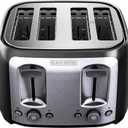 BLACK+DECKER 4-Slice Toaster, Extra Wide Slots, 7 Shade Settings, 1400 Watts, Frozen and Bagel Buttons, Toast Shade Selector, Extra Lift