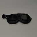 Peicees Vintage Helmet Goggles Motorcycle Goggles Bike Motorcross Pilot Goggle (Black)