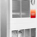 9815WH High Capacity Wall Heater with Built-In Adjustable Thermostat for Indoor Use, 1500W/750W, 120/240V, White