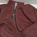 XinYangNi Men's Cardigan Sweaters Full Zip Up Stand Collar Slim Fit Casual Knitted Sweater with 2 Front Pockets (X-Large, Wine Red000)