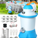 KimFilter 1000 GPH Pool Sand Filter Pump for Above Ground Pools, Pool Sand Pump with Timer, Energy-Saving, Low Noise | Pools Water Filtration System - Rapid Debris Removal & Enhanced Water Circulation