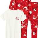 Amazon Essentials Disney | Marvel | Star Wars Boys and Toddlers' Snug-Fit Cotton Pajama Sleepwear Sets, Multipacks (2T, Nightmare Valentine - Kids)