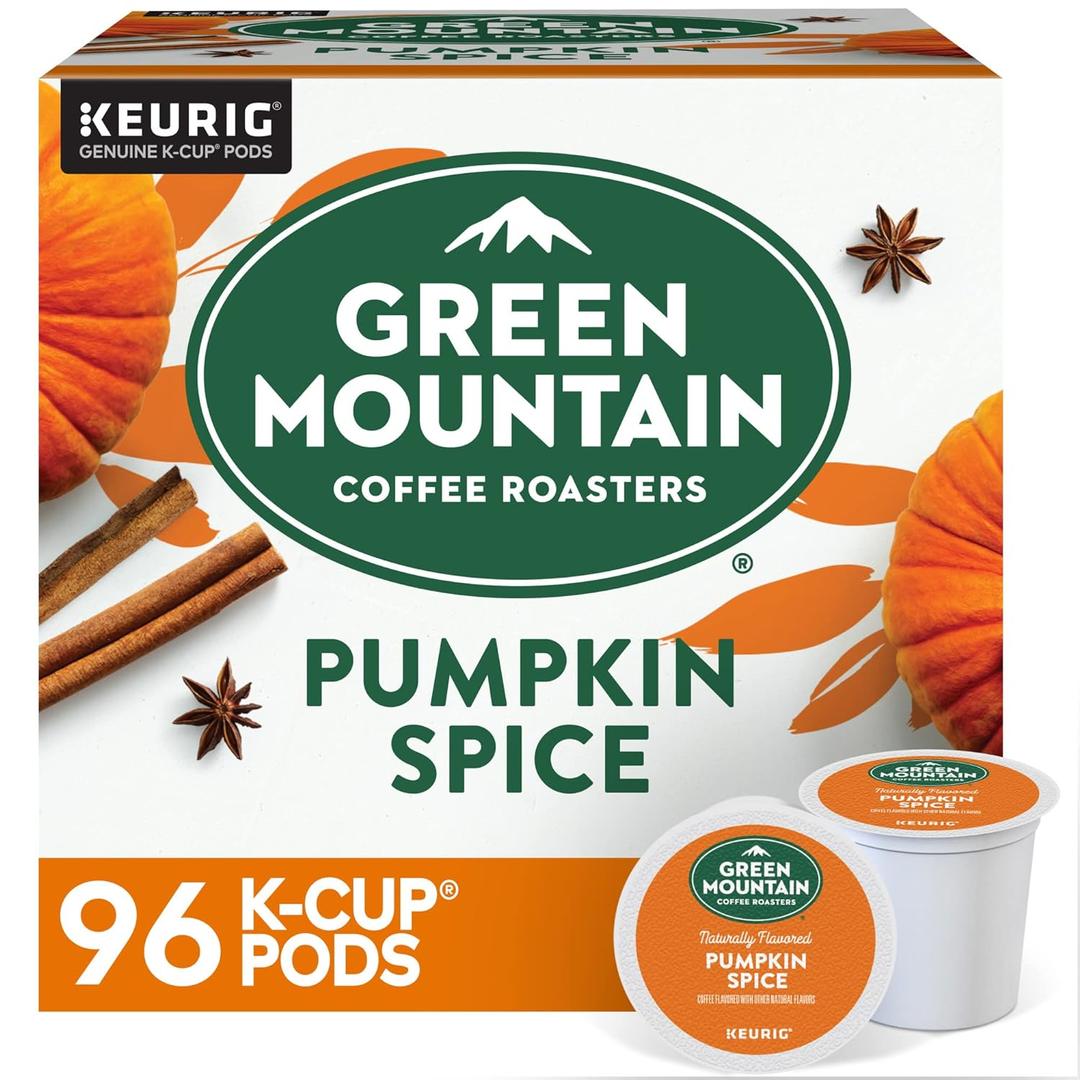 Green Mountain Coffee Roasters Pumpkin Spice Coffee, Keurig Single-Serve K-Cup Pods, Light Roast, 96 Count (EXP 05/04/28)