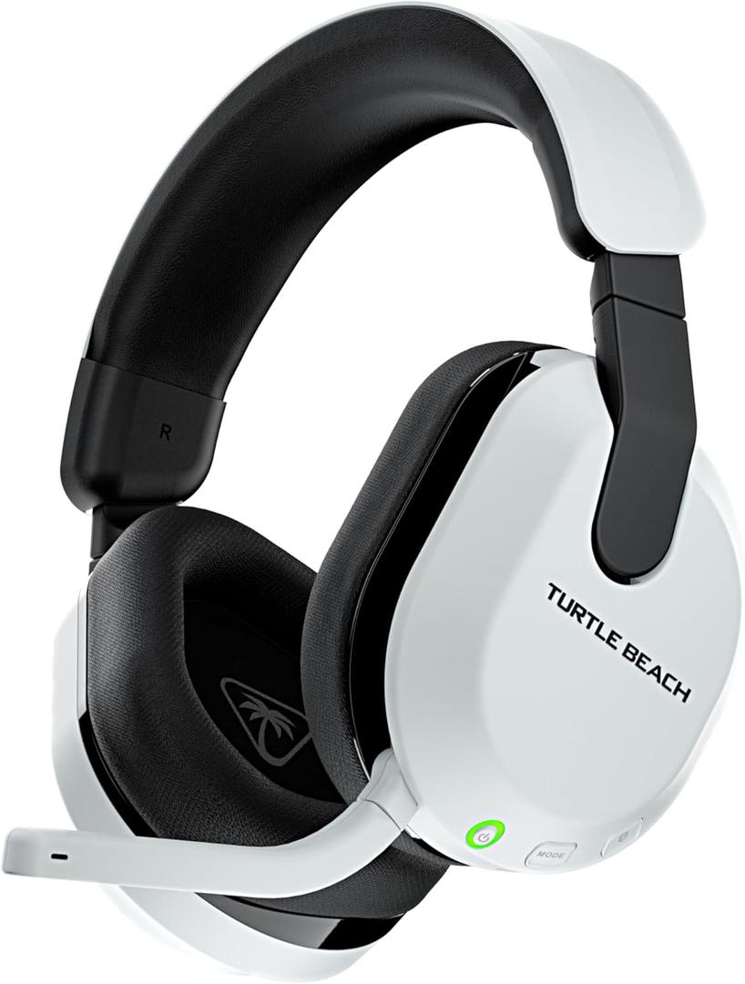 Turtle Beach Stealth 600 Wireless Multiplatform Amplified Gaming Headset for PS5, PS4, PC, & Mobile Bluetooth, 80-Hr Battery, Noise-Cancelling Flip-to-Mute Mic, 50mm Speakers White