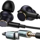 Wired Earphones Immersive Bass Noise Cancellation call,Four units In-Ear Headphones Wired Earbuds with Microphone noise-canceling,subwoofer and clear DAC decoded sound Universal USB C 3.5mm plug