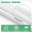 Gibelle White Fabric Snap in Shower Curtain Liner Replacement Fitted for No Hook Shower Curtain, Water Repellent Liner for Bathroom 70x61 Inch 1 Pack