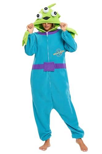 LABULA Slim Fit Unisex Adult Onesie Animal Pajamas Halloween Cosplay Sleepwear Blue-green L