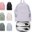 coofay Gym Backpack For Women Waterproof Sports Backpack With Shoe Compartment Lightweight Travel Backpacks Small Gym Bag Dance Volleyball Backpacks